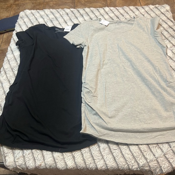 BumpStart Maternity Ruched T-Shirts Set of Two NWT - Picture 4 of 6
